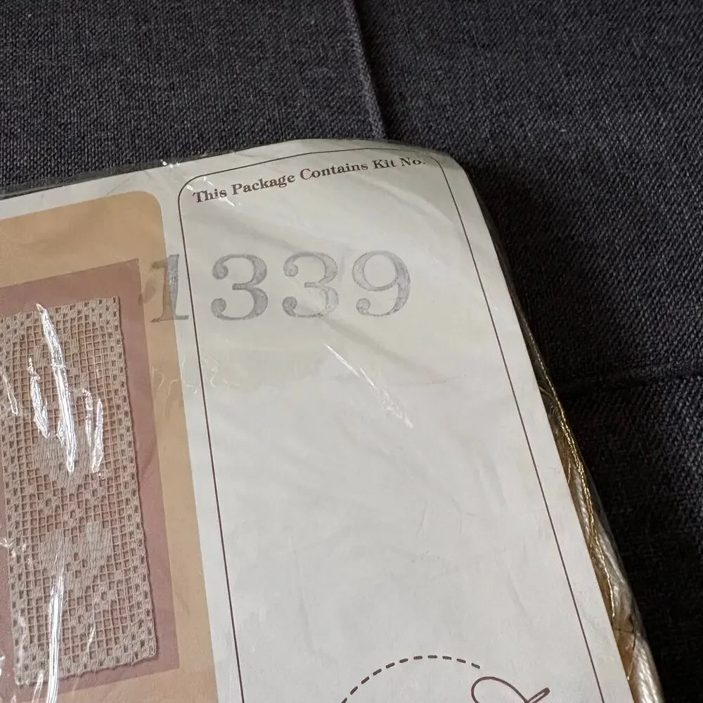 Carousel Prancer Vintage Lace Net Darning Kit by The Creative Circle 1988 Horse